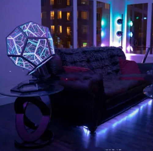 Lampa Infinity Galaxy LED – Atmosferă Futuristică RGB