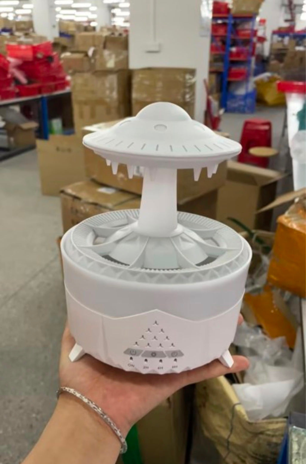 Lampa OZN cu Efect de Ploaie & Aromaterapie – Difuzor LED Relaxant pentru Acasă